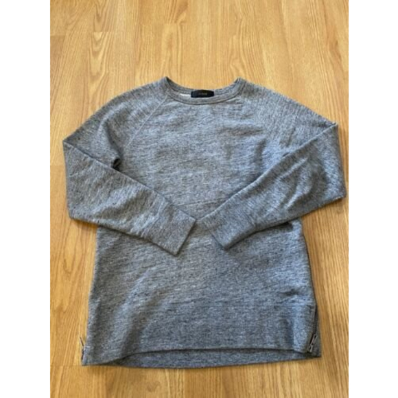 J Crew Gray Sweater Zipper Sides Women Size XXS - Picture 9 of 10